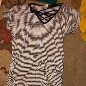 Crossed Neckline Tee